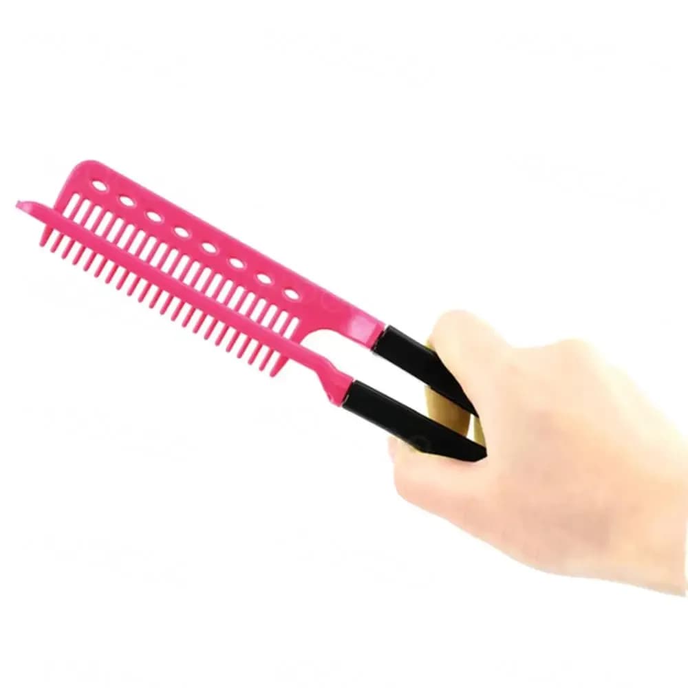 1pcs Folding V Type Hair Straightener Brush DIY Hairdress Tool Hairdressing Combs Natural Hair Styling Curling Comb Hair - 5