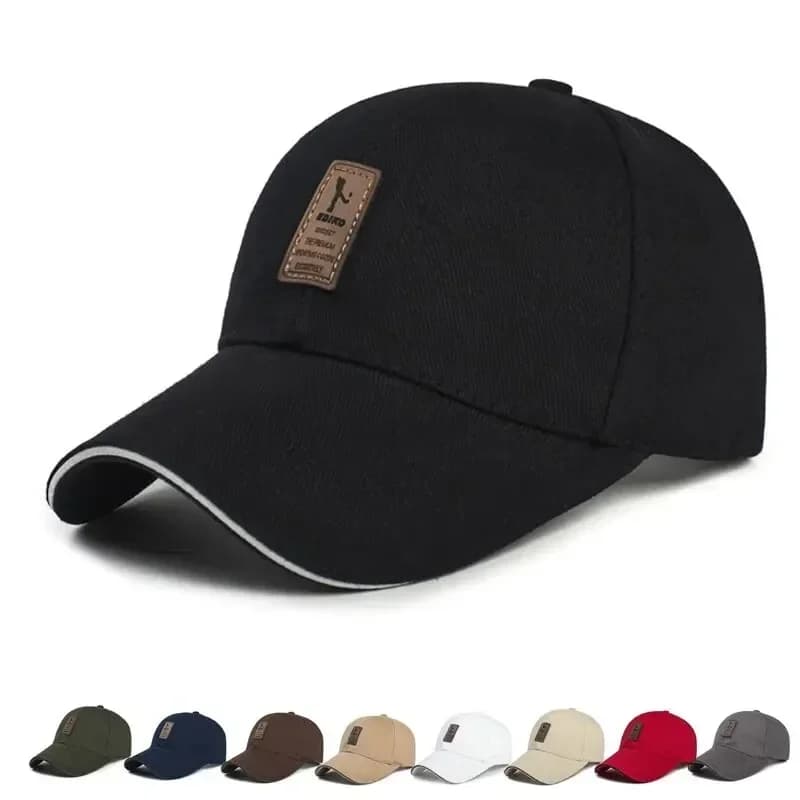 Summer Women Men Structured Baseball Cap Solid Cotton Adjustable Snapback Sunhat Outdoor Sports Hip Hop Baseball Hat Casquette - 2