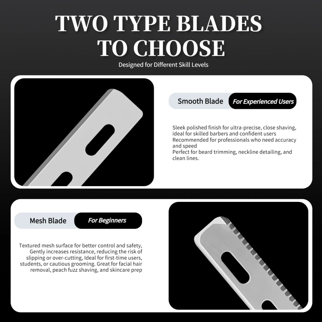 15pcs/Box Men Shaving Razor Blades Professional Barber Stainless Steel Replacement Single Side Shaver Mesh Safety Razor Knives - 5