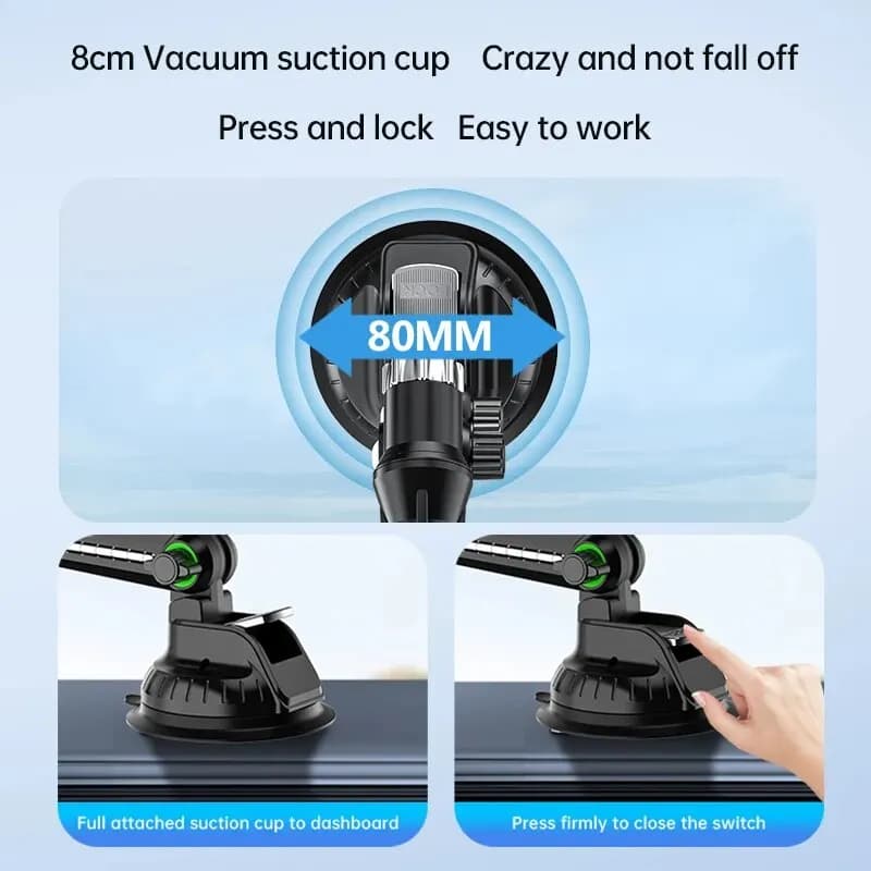 Suction Cup Phone Holder Windshield/Dashboard/Window, Universal Suction Cup Car Phone Holder Mount with Sticky Gel Pad, Compatib - 4