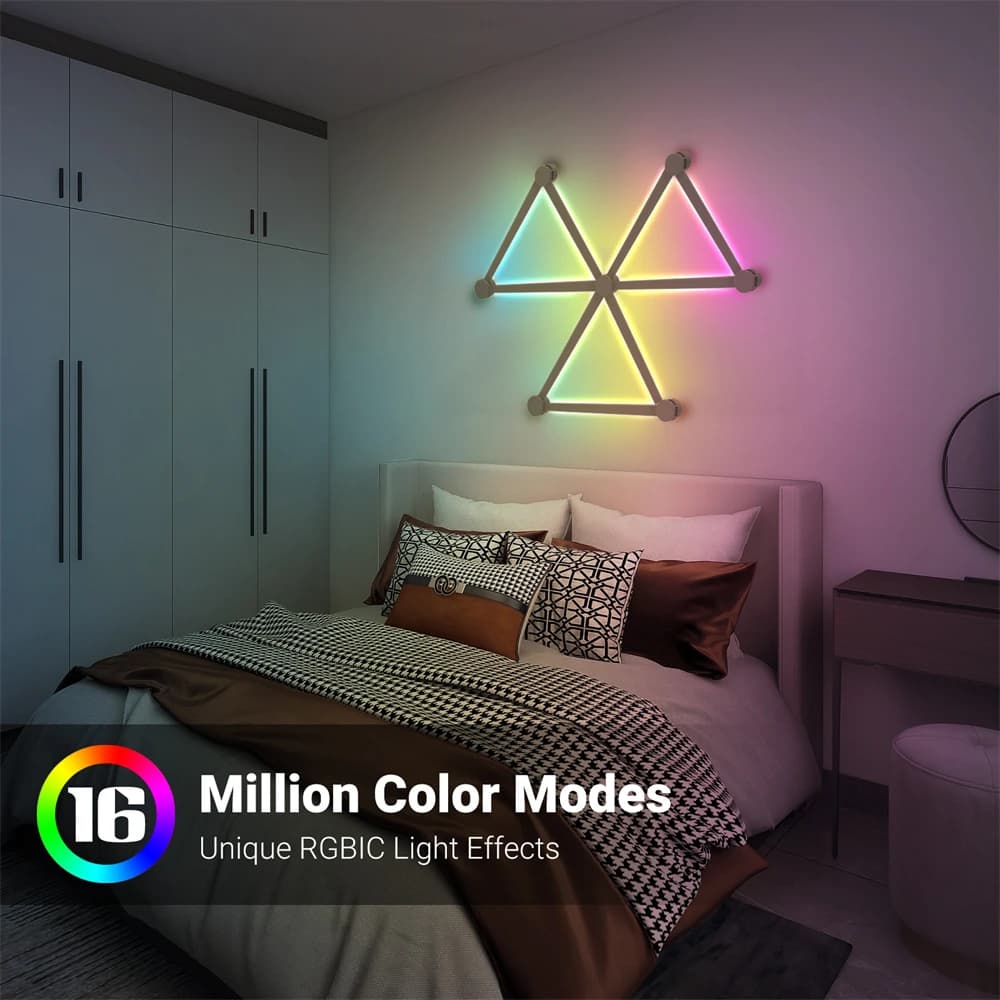 Splicing Light DIY Atmosphere Light RGB Smart Wall Light Voice Control Lamp for Esports Room Bedroom Bar Decoration Night Light - 3