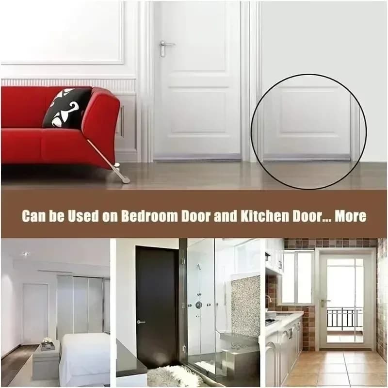 Door Sealing Strip Self-adhesive Door Bottom Gap Filling Sealing Strips Insect Proof Brush Strip Windproof Soundproof Door Tape - 5