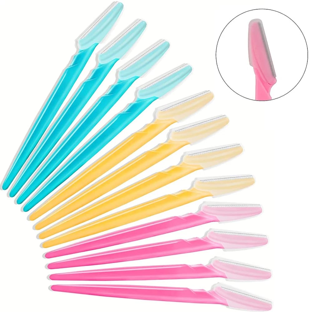 مجموعة شفرات متعددة الأغراض للوجه والحاجبين للنساء والرجال أداة ديرما بلانينج سهلة الاستخدام شفرات حلاقة وأدوات مكياج