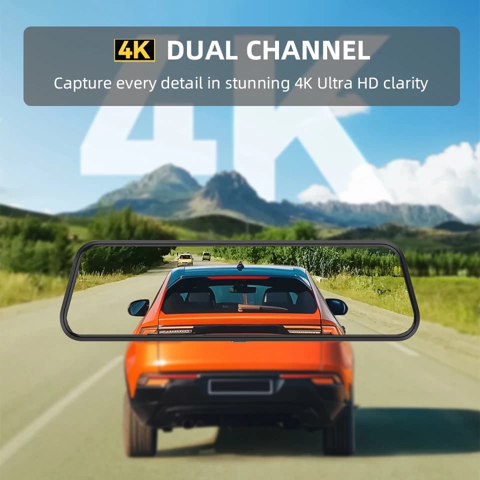 4K WiFi Car DVR Carplay Android Support GPS 24 Hours Parking Monitoring Dash Cam HD Night Vision Car Video Recorder - 3