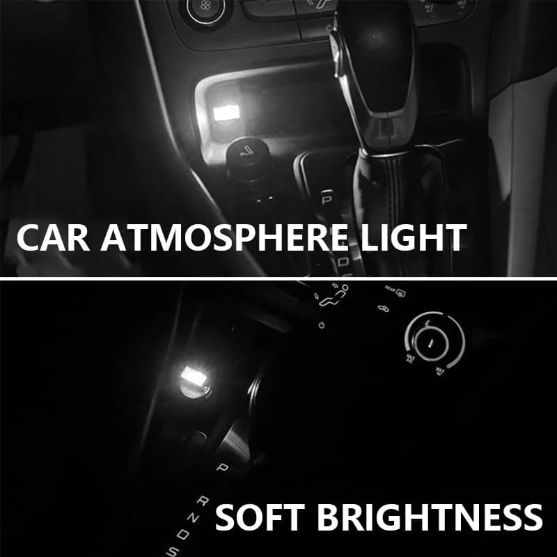 1/2/4PCS Mini USB LED Car Light Auto Interior Styling Atmosphere Decorative Lamps Emergency Lighting Portable Ambient Lights - 3