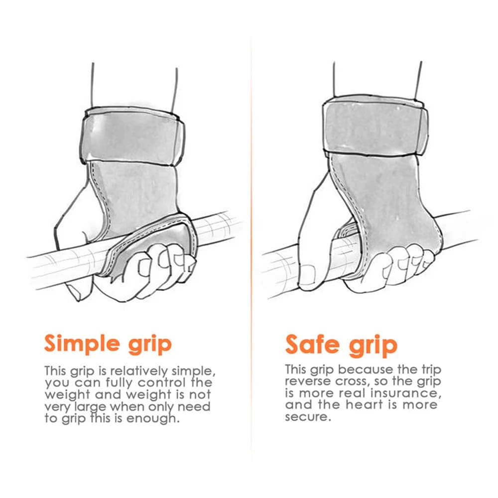 قبضة الصالة الرياضية للرجال والنساء من جلد البقر حراس النخيل رفع الأثقال اللياقة البدنية تجريب قفازات مع لفافات المعصم معدات التدريب - 4