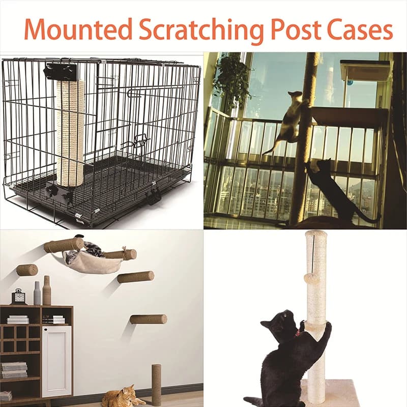 Cat Scratching Post for Cat Tree Tower DIY Cat Climbing Frame Replacement Post Sisal Rope Entangle Kitten Toy Scratch Furniture - 6