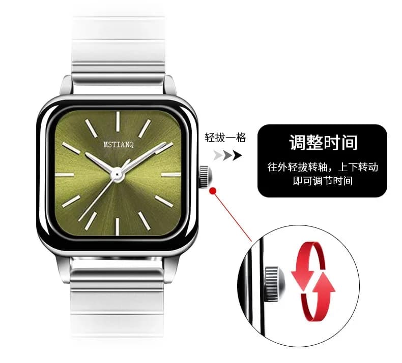 ساعة نسائية فاخرة ماركة شهيرة موضة حزام فولاذي ساعة كوارتز معصم للسيدات هدايا جميلة ساعات نسائية فاخرة - 2