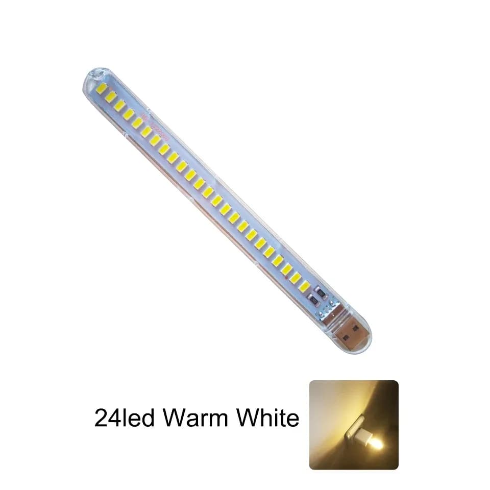 24/8/3LEDs Mini USB LED Book Light RGB Ultra Bright Reading Lamp SMD Bulb  For Power Bank Laptop Notebook Portable Night Lights - 3
