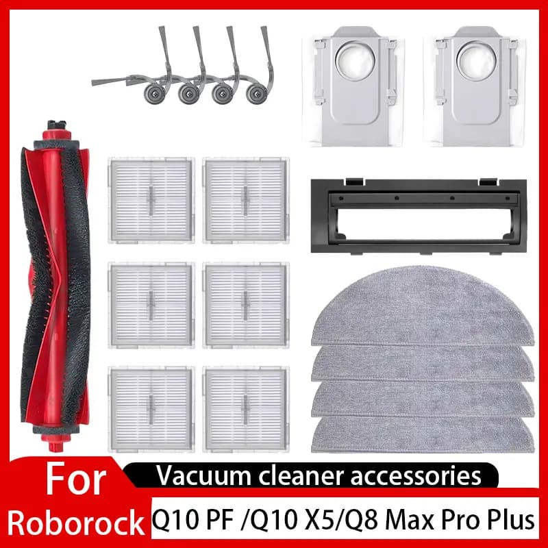 Roborock Q10 X5 / Q10 PF / Q10P / Q8+ / Q8 Max Pro Plus ) Robot Accessory Main Side Brush Filter Mop Cloth Dust Bag