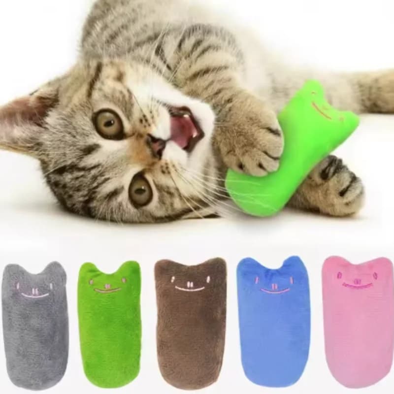 Teeth Grinding Catnip Toys Funny Interactive Plush Cat Toy Pet Kitten Chewing Vocal Toy Claws Thumb Bite Cat mint For Cats - 4