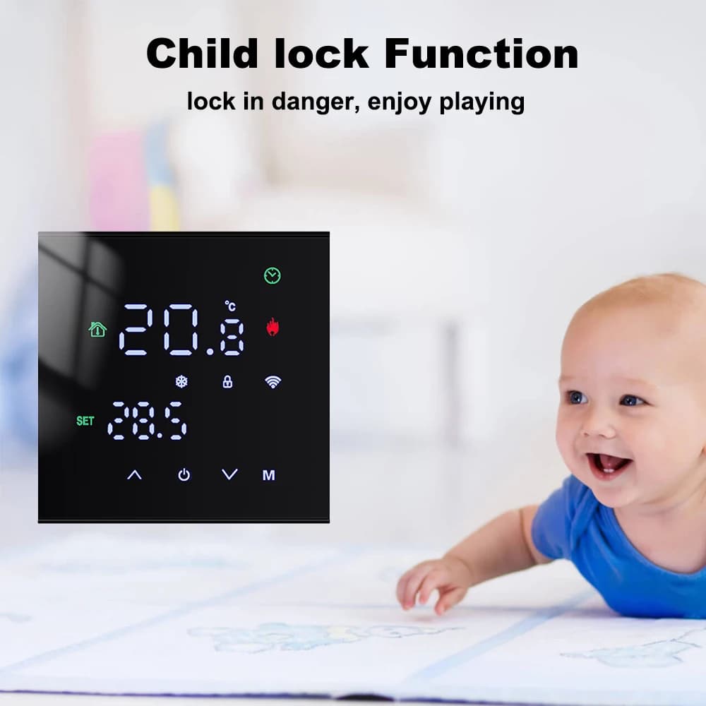 Smart Temperature Remote Controller M3H Tuya WiFi Thermostat 3A 16A LCD Display Touch Screen for Water/Electric Floor/Gas Boiler - 5