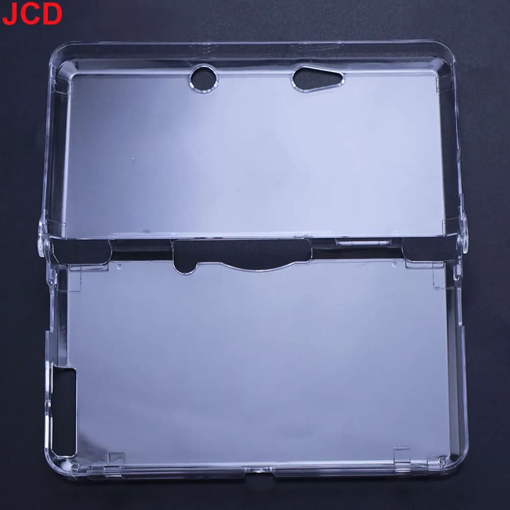غطاء حماية شفاف من البلاستيك من JCD لجهاز 3DS و3DS XL وLL وNew 3DS وNew 3DS XL/LL مع واقي شاشة - 3