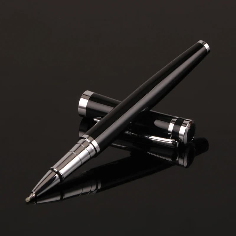 Luxury Metal Silver Black Signature Ballpoint Pens for Business Writing Office Supplies Stationery Customized Logo Name Gift - 3