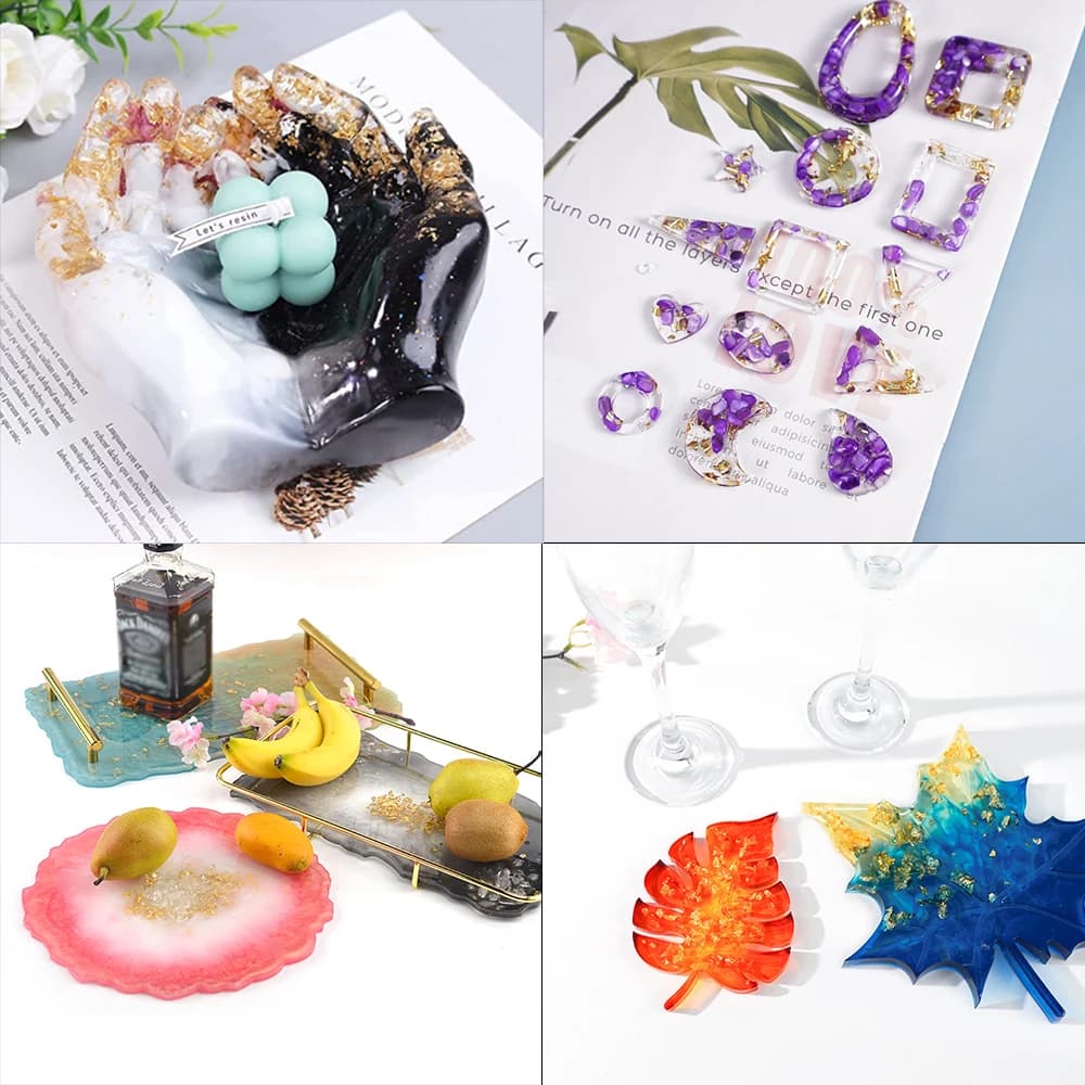 100-200 ورقة تقليد ذهب لتزيين قوالب راتنج الإيبوكسي والمجوهرات يدويًا - 4