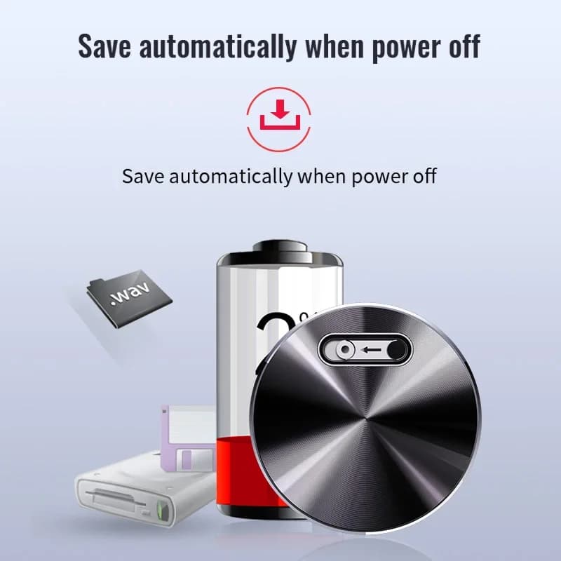 مسجل صوتي صغير يعمل بالتنشيط الصوتي مع مغناطيس مدمج، جهاز تسجيل صوتي رقمي، دكتافون STTWUNAKE - 6