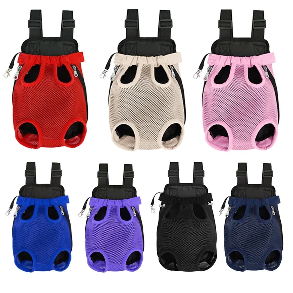 Pet Backpack Portable Portable Cat Double Shoulder bag Outdoor Travel Dog Carrier Bag Pet Dog Front Bag Mesh Backpack - 4