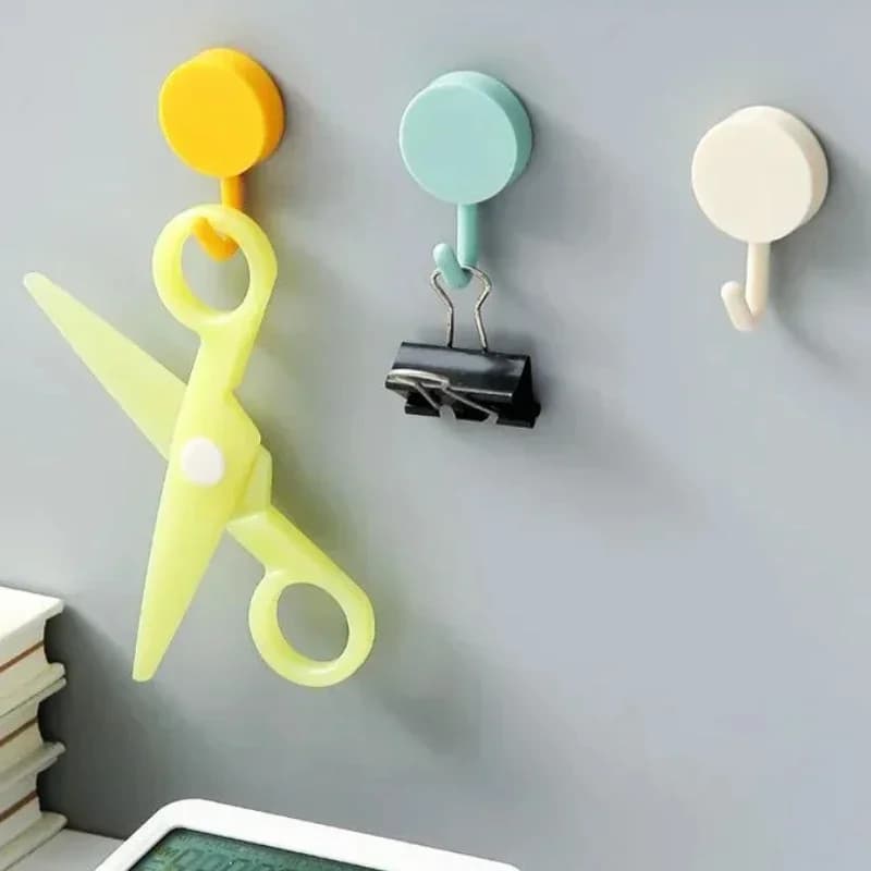 Self Adhesive Wall Hook Without Drilling Hanger Hooks Home Storage Accessories Bathroom Kitchen Towel Strong Adhesive Hook - 6