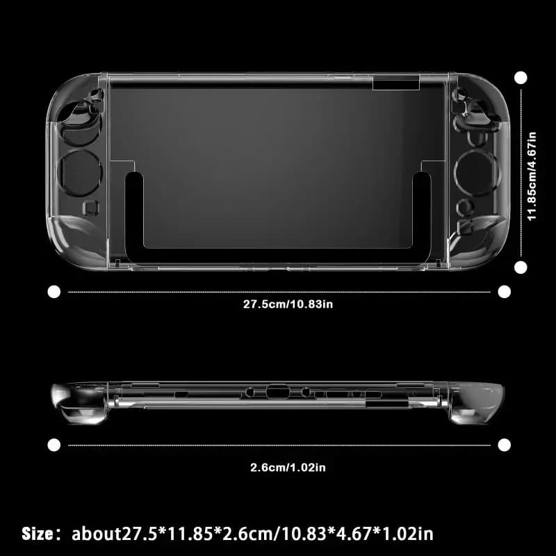 Transparent PC Hard Case Protective Shell Cover For NS Switch 2 Game Console Joy-con Back Full Protector for Switch Accessories - 3
