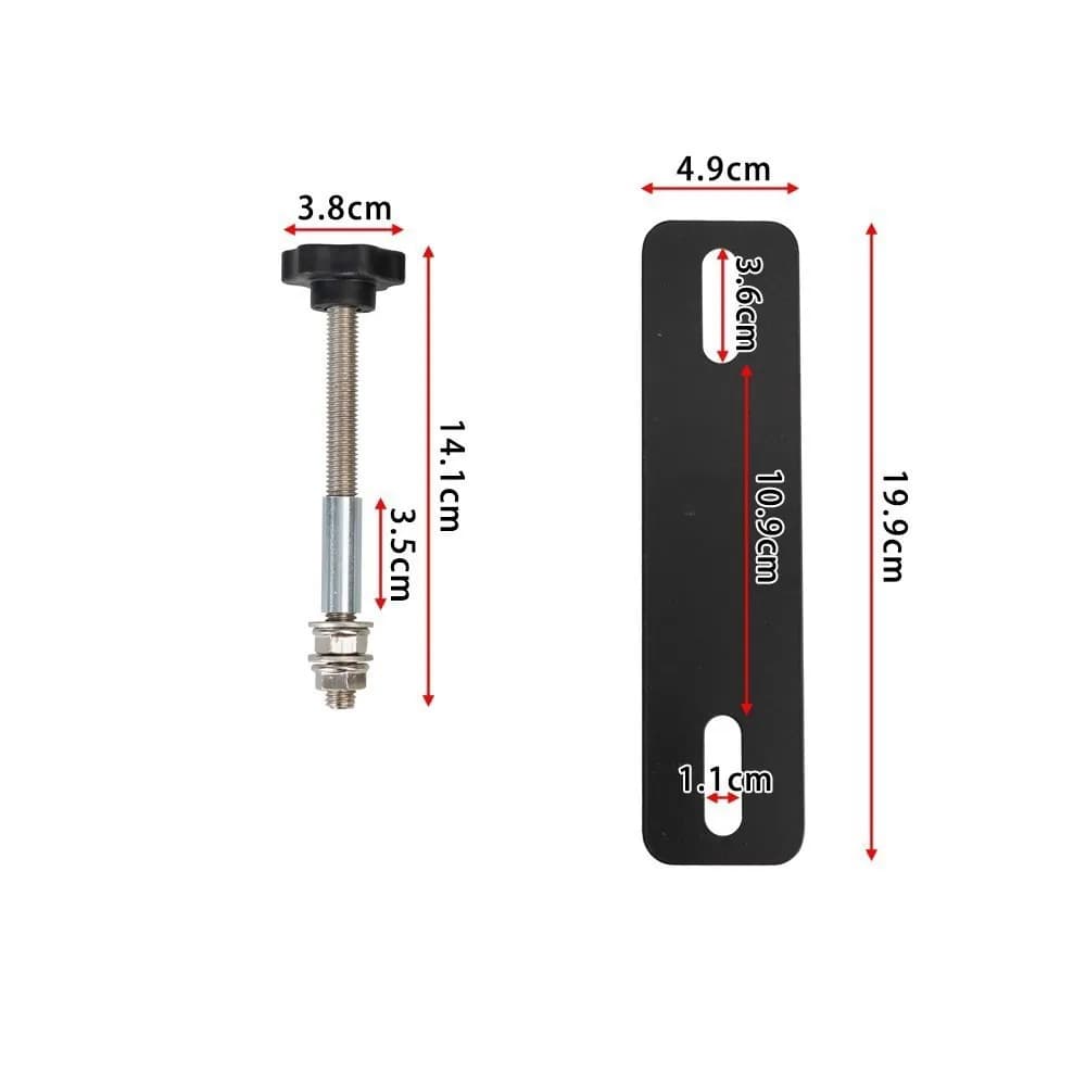 For All Recovery Tracks with 4.72"-6.69" Hole Spacing Universal Track Mounting Pins Base Plates Kits For Traction Boards Kit - 2