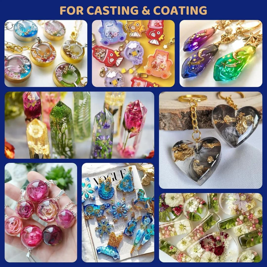 راتنج UV صلب شفاف تركيبة محسنة راتنج علاج سريع بالأشعة فوق البنفسجية لصنع المجوهرات، راتنج شفاف صلب علاج شمسي - 6