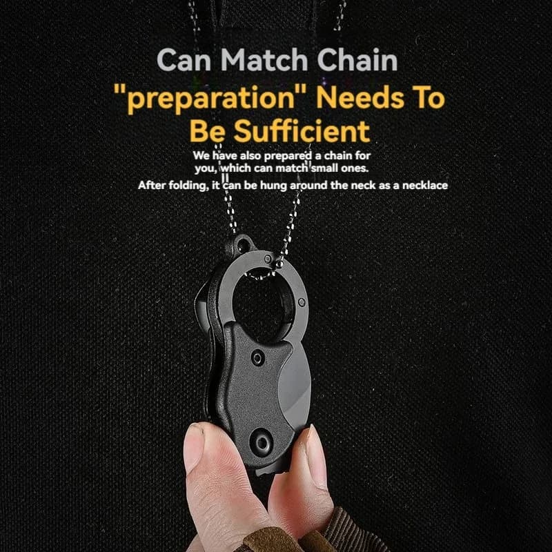 NEW Mini Keychain Pocket Knife Stainless Steel Camping Small Mini Portable Knife Peeler Fixed Blade Multi EDC Tool with Chain - 3