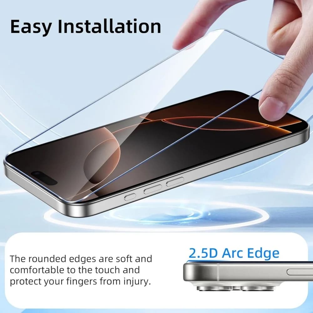 1~5PCS HD Tempered Glass For iPhone 16 17 Pro Max 17e 16e 15 14 13 12 Screen Protector Film For iPhone 11 13 Mini Glass - 3