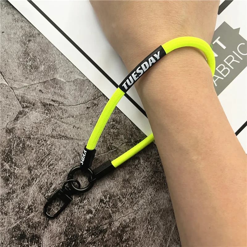 حزام مفتاح معدني حبل سلسلة مفاتيح قابلة للفصل إكسسوارات مفاتيح الدراجات النارية شريط معصم سلسلة مفاتيح هدايا فاخرة للزوجين - 4