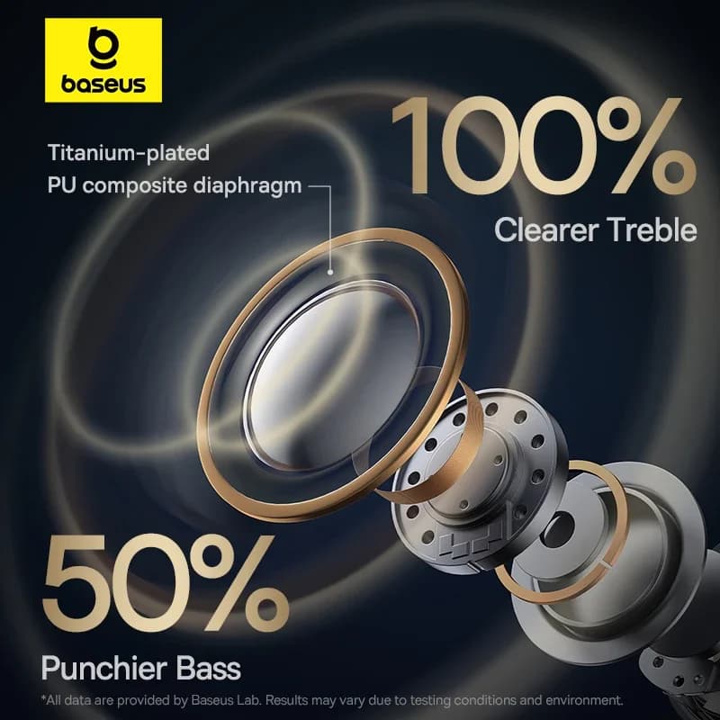 سماعات أذن لاسلكية Baseus Bowie MA10 Pro ANC إلغاء الضوضاء الهجين 48dB بلوتوث 5.3 سماعات أذن مقاومة للماء IPX6 4 ميكروفونات سماعات رياضية ENC - 4