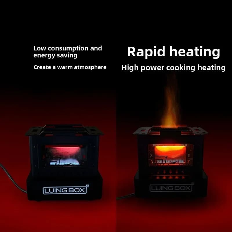 LUING BOX Camping Outdoor Retro Stove Heating Stove Tea Cooking Split Stove Hiking Lightweight Portable Survival Stove Stainless - 5