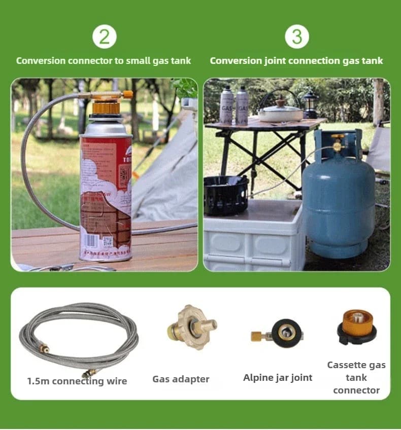 21000 واط 9-Core موقد غاز التخييم عالية الطاقة الموقد نزهة في الهواء الطلق موقد يندبروف الإشعال الإلكترونية معدات التخييم - 6