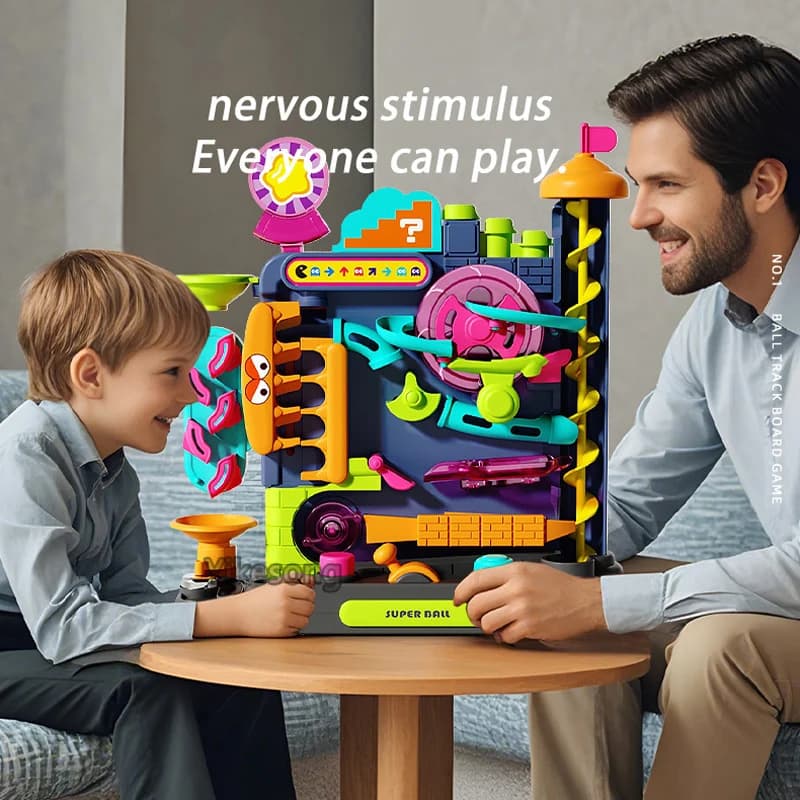 لعبة مونتيسوري تعليمية لعبة مغامرة مسار متعدد الطبقات نموذج كرة متدحرجة تفاعلية لتنمية ذكاء الأطفال - 6