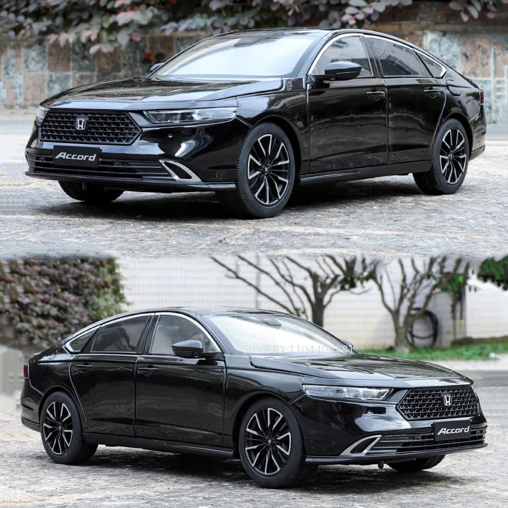 1:18 HONDA Accord Alloy Miniature Model Diecast Toy Door Opened Sound Light Pull Back Front Wheel Steering Classic Birthday Gift - 6