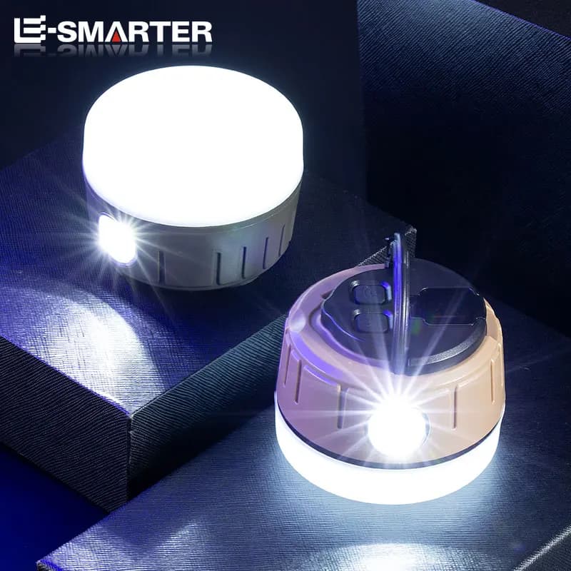 فانوس تخييم LED محمول متعدد الاستخدامات مع خطاف ومغناطيس - إضاءة طوارئ للتخييم والمشي والتسلق والشواء - 2