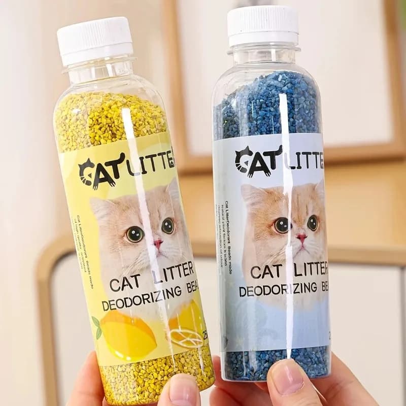 Cat Litter Deodorizing Beads Bottle - Odor Eliminator for Comfortable Home Smell Freshener for Cat Litter Box - 6