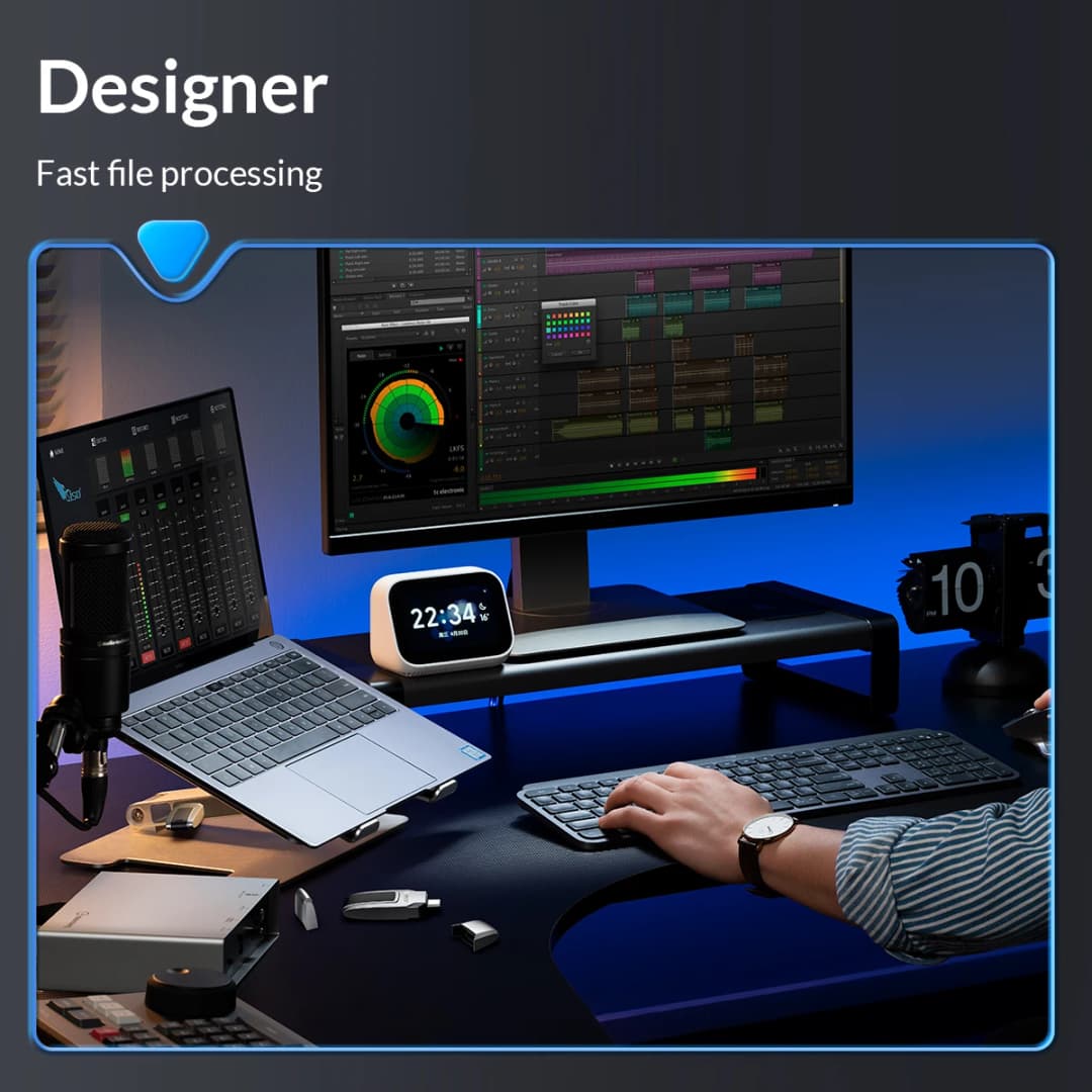 محرك أقراص فلاش USB 3.0 من ORICO بسرعة 100 ميجابايت في الثانية مع غطاء جلدي معدني على شكل سيارة - 4