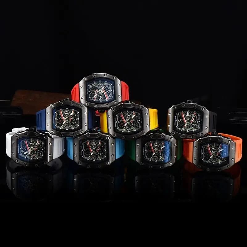 Luxury Men’s Quartz Watch for Men  Wristwatch Calendar Waterproof Fashion Casual Hollow Male reloj hombre - 5