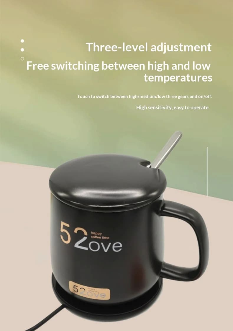 Electric Mug Warmer USB Powered Cup Heater Thermostatic Coffee Milk Tea Heating Coaster for Office &Home - 2