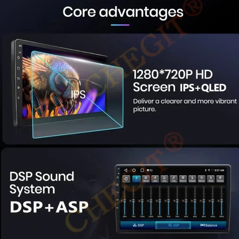 راديو سيارة عالمي 7/9/10 بوصة أندرويد 13 سعة 64G راديو سيارة أندرويد 2 Din GPS بلوتوث نظام وسائط متعددة مركزي ذكي - 6