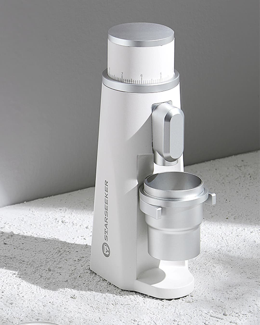 مطحنة قهوة من STARSEEKER EDGE، تيتانيوم، 48MM، إسبريسو، ضبط نعومة بلا درجات، كهربائية، أسود - 4