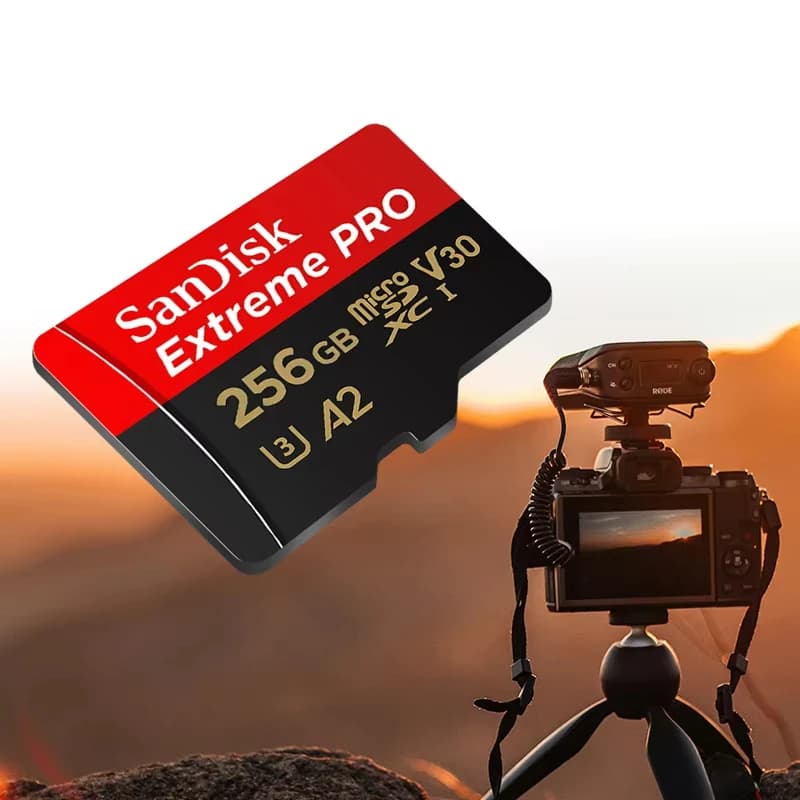 بطاقة ذاكرة مايكرو SD الأصلية من سان ديسك سعة 512 جيجابايت و256 جيجابايت و128 جيجابايت و64 جيجابايت، بطاقة فلاش من الفئة A1-10 UHS-1 - 4