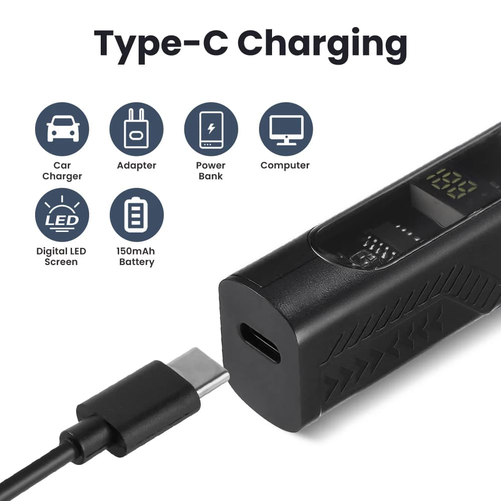 ماكينة تشذيب شعر الأنف القابلة لإعادة الشحن للرجال - مزيل شعر الوجه، أداة تهذيب محمولة - 5