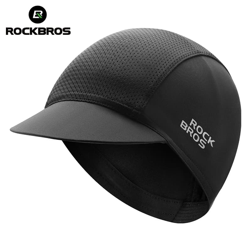 قبعات ركوب الدراجات ROCKBROS صيف فائقة الخفة شبكة قابلة للتنفس قبعات كلاسيكية للفريق حماية من الشمس قبعات باردة من حرير الثلج