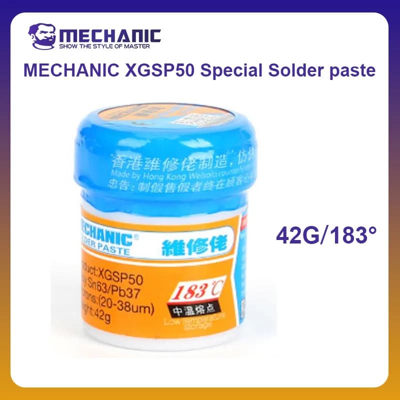 MECHANIC OFFICIAL XG50 XGSP50 Solder Tin Paste Melting Point 183℃ Soldering Flux Paste For Phone PCB Board SMD Chips Repair - 2