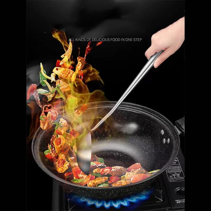 مجرفة ووك من الفولاذ المقاوم للصدأ 304 أدوات مطبخ معدنية ملعقة أرز ملعقة طبخ مجموعة أدوات مطبخ Dropshipping - 3
