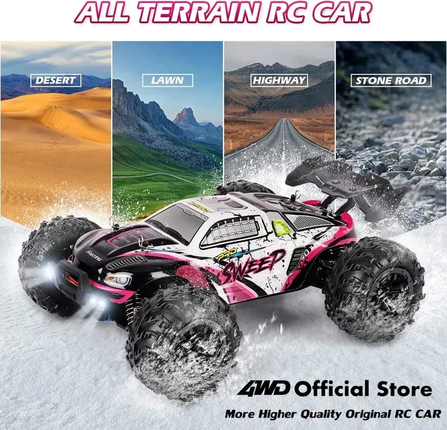 سيارة تحكم عن بعد 4WD للطرق الوعرة 4x4 سيارة RC عالية السرعة شاحنة باجي سوبر بدون فرشاة 50 أو 80 كم/ساعة سباق الانجراف السريع لعبة هدية - 3