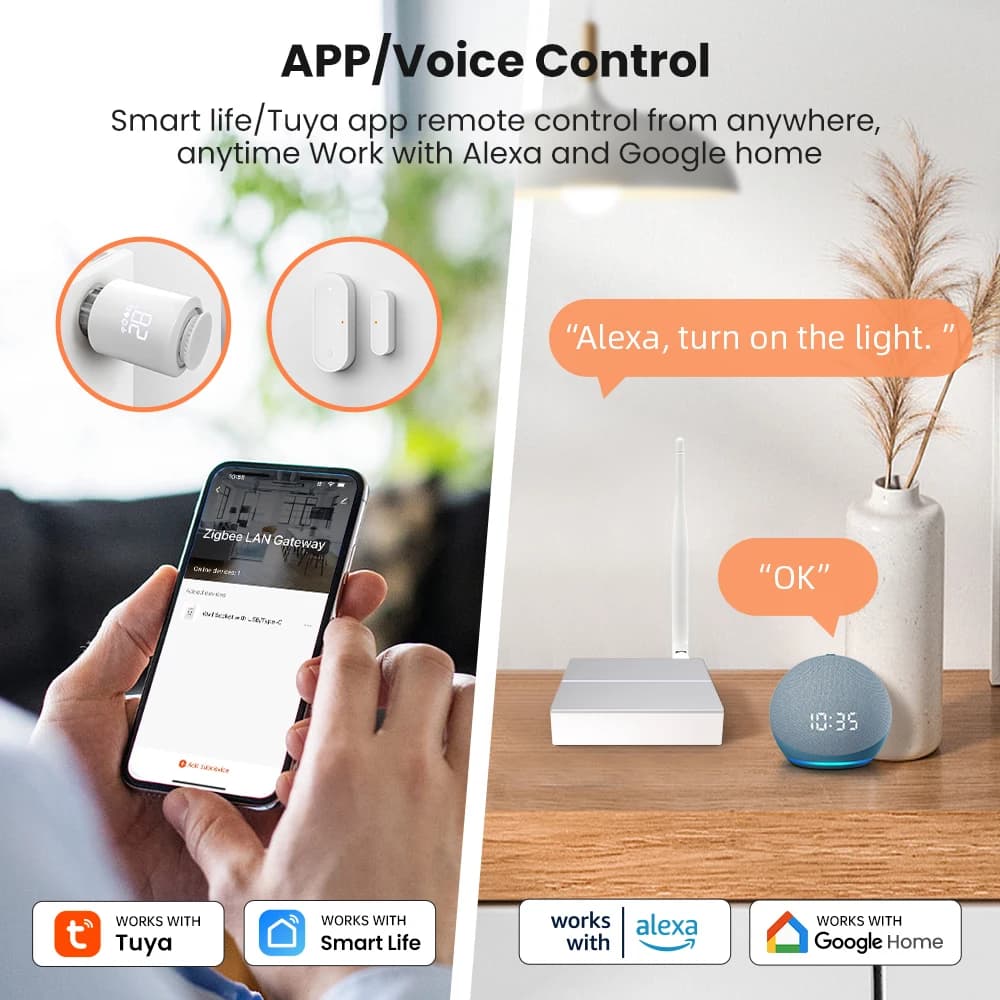 بوابة AVATTO Tuya ZigBee مع هوائي، جسر ذكي لشبكة منزلية سلكية، متوافق مع Alexa وGoogle Home - 3