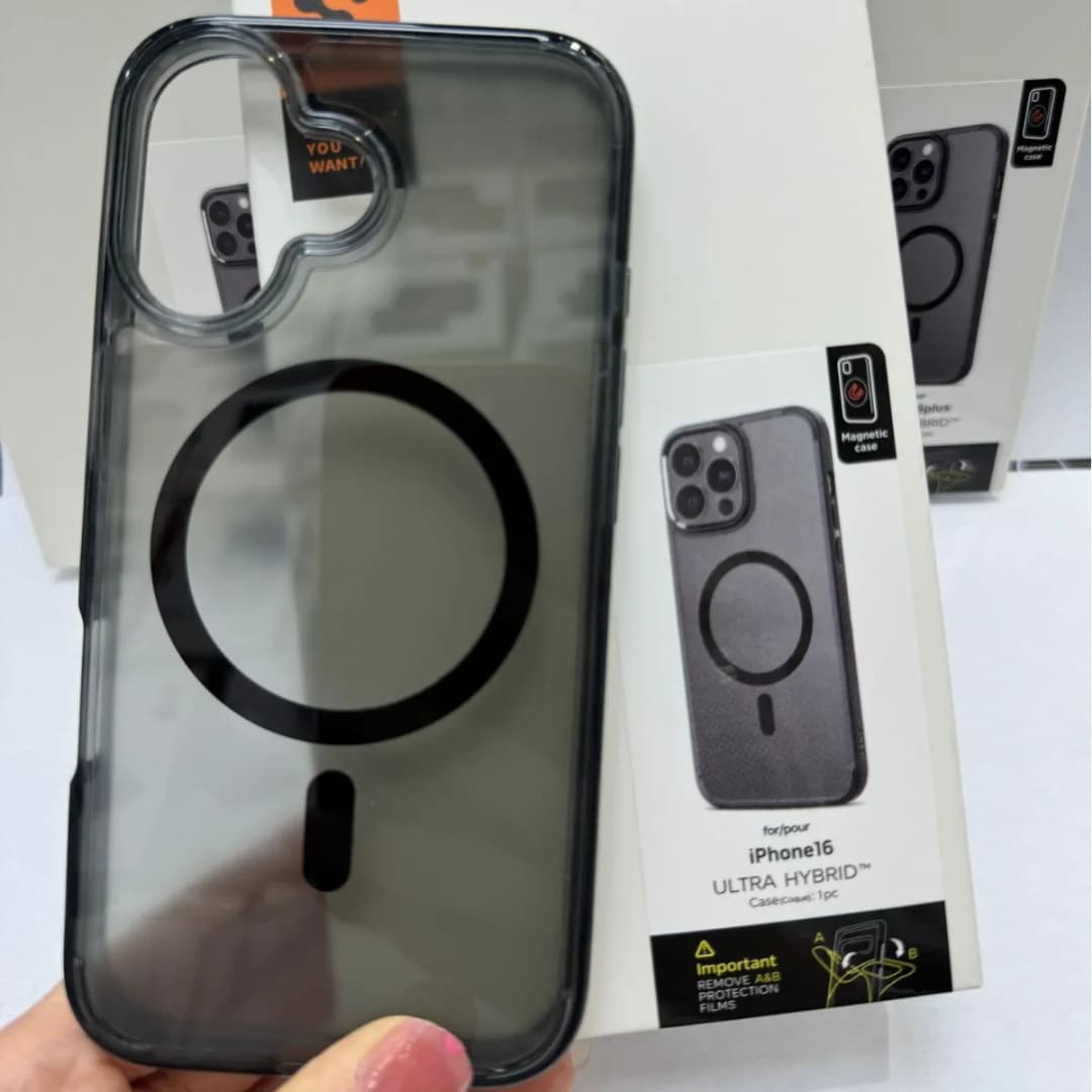 Original Spigen magnetic transparent phone case for iPhone 17 Promax, 16 15 14 13 12 Plus Fully shockproof and 2-in-1 - 4