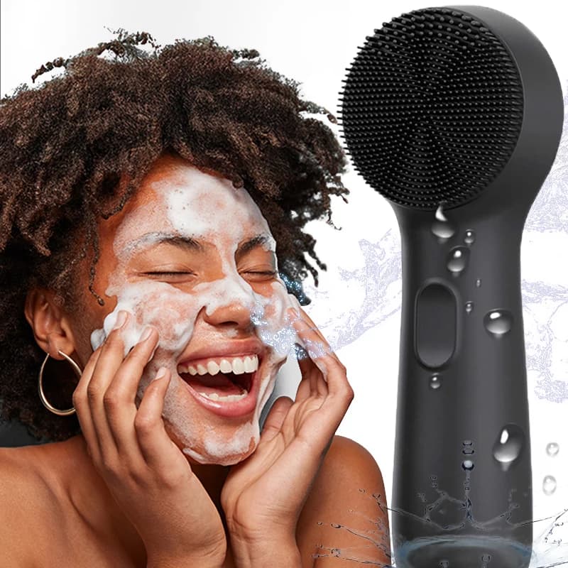 Facial and Nasal Blackhead Cleaner, Silicone Facial Cleansing Brush, Facial Vibration Massage, USB Charging Facial Brush - 4