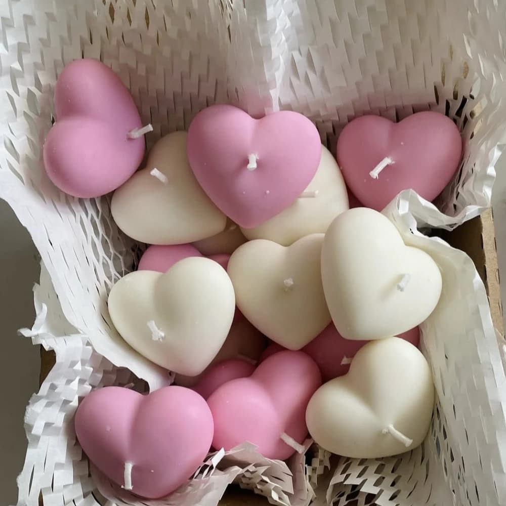 1-2 قطعة قالب شمع رائحة الحب لصنع الشموع عدة القلب سيليكون السيراميك الراتنج قوالب DIY بها بنفسك حقيبة قلادة هدايا حفل زفاف ديكور